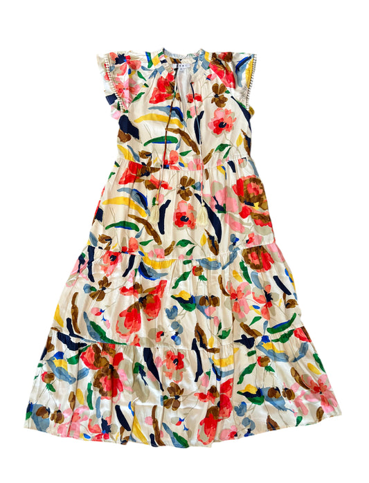 Multi Floral Tiered Dress