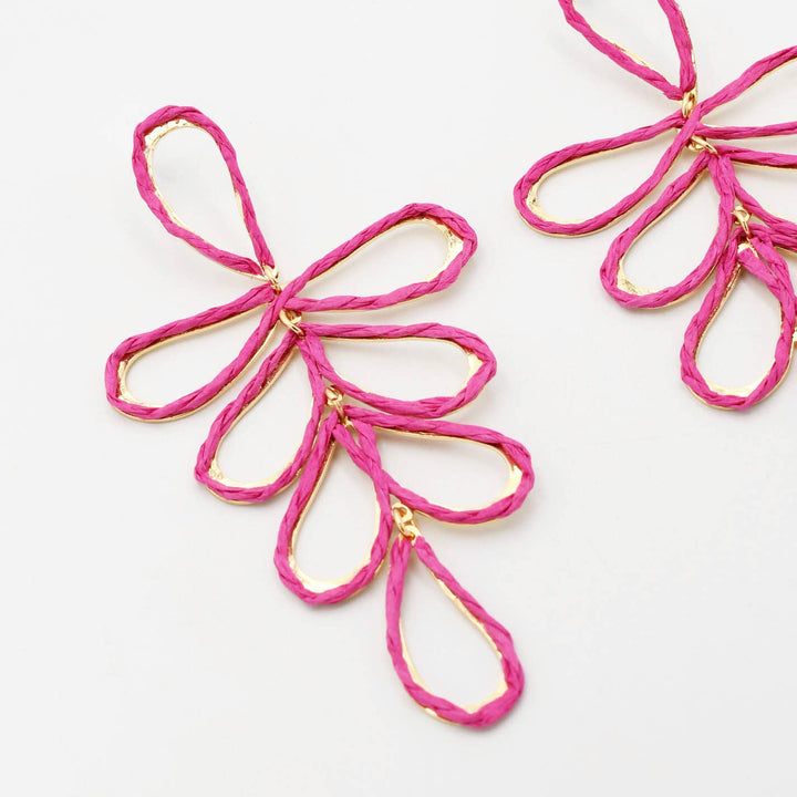 Pink Tropical Drop Earrings