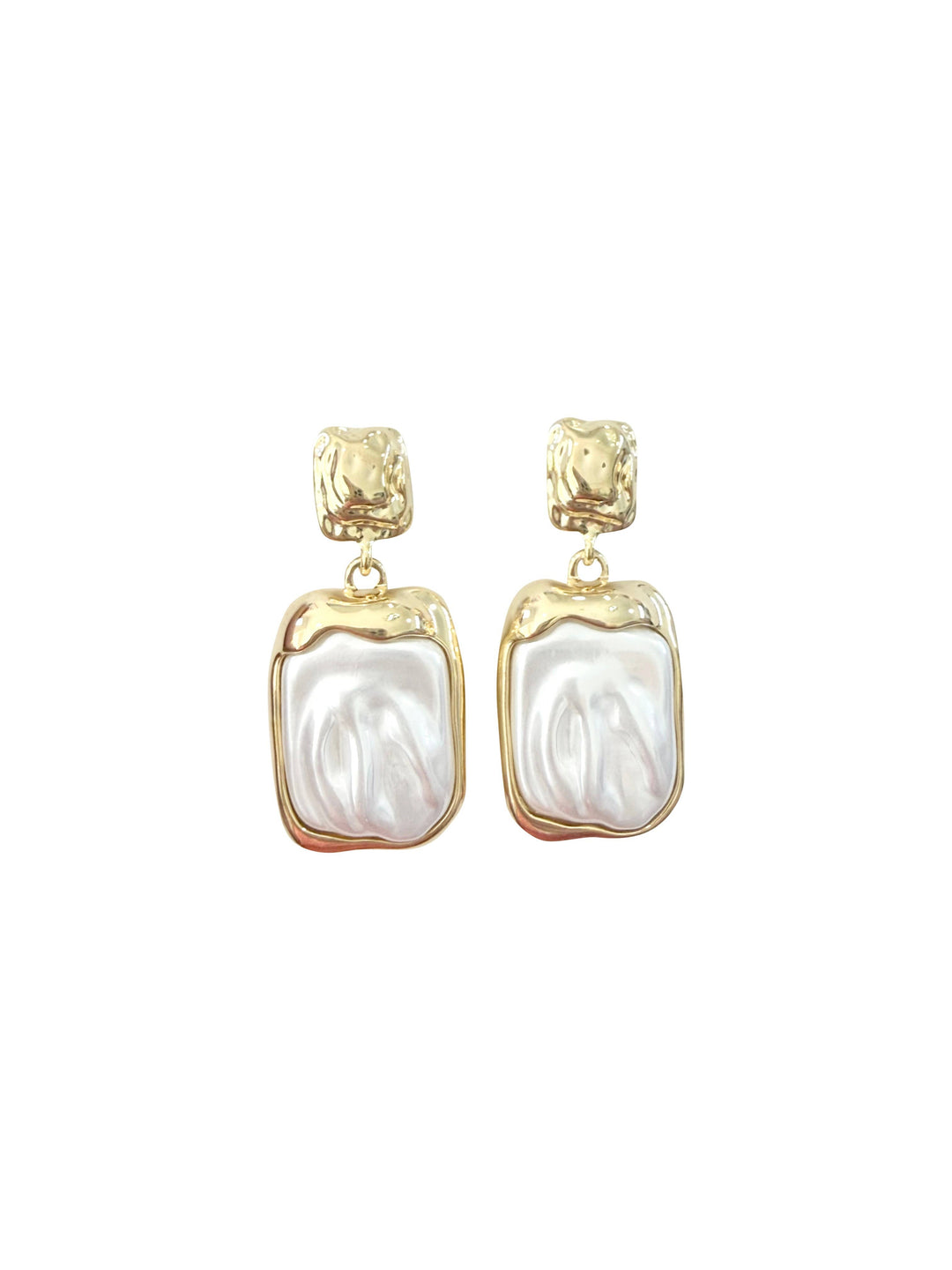 Pearl Shimmer Statement Earrings