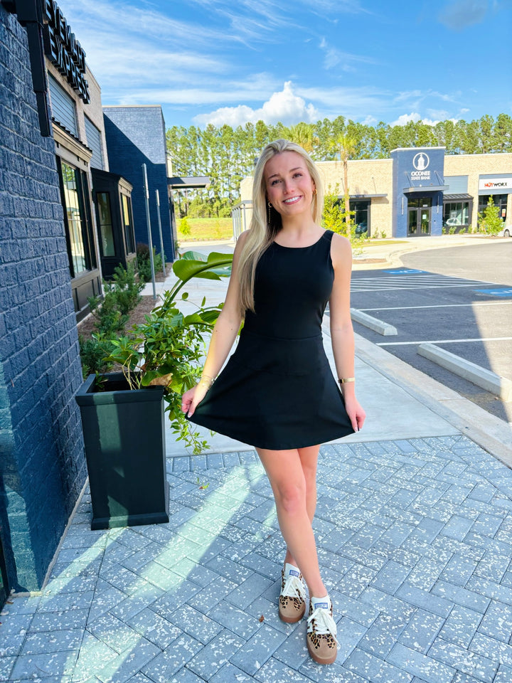 Black Scallop Kourt Dress