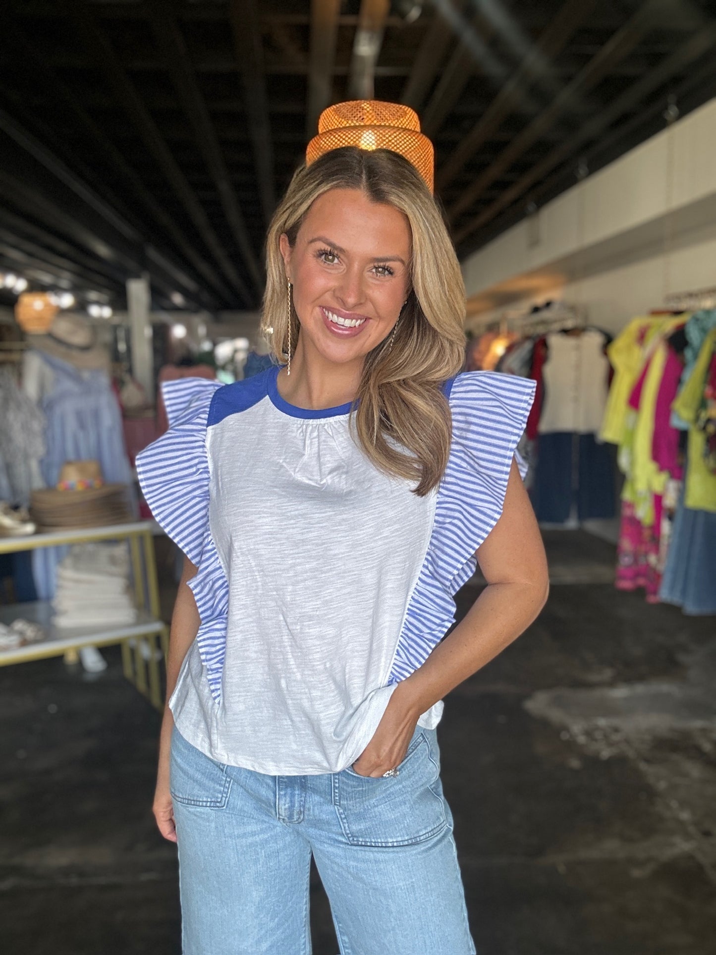 Blue Stripe Top