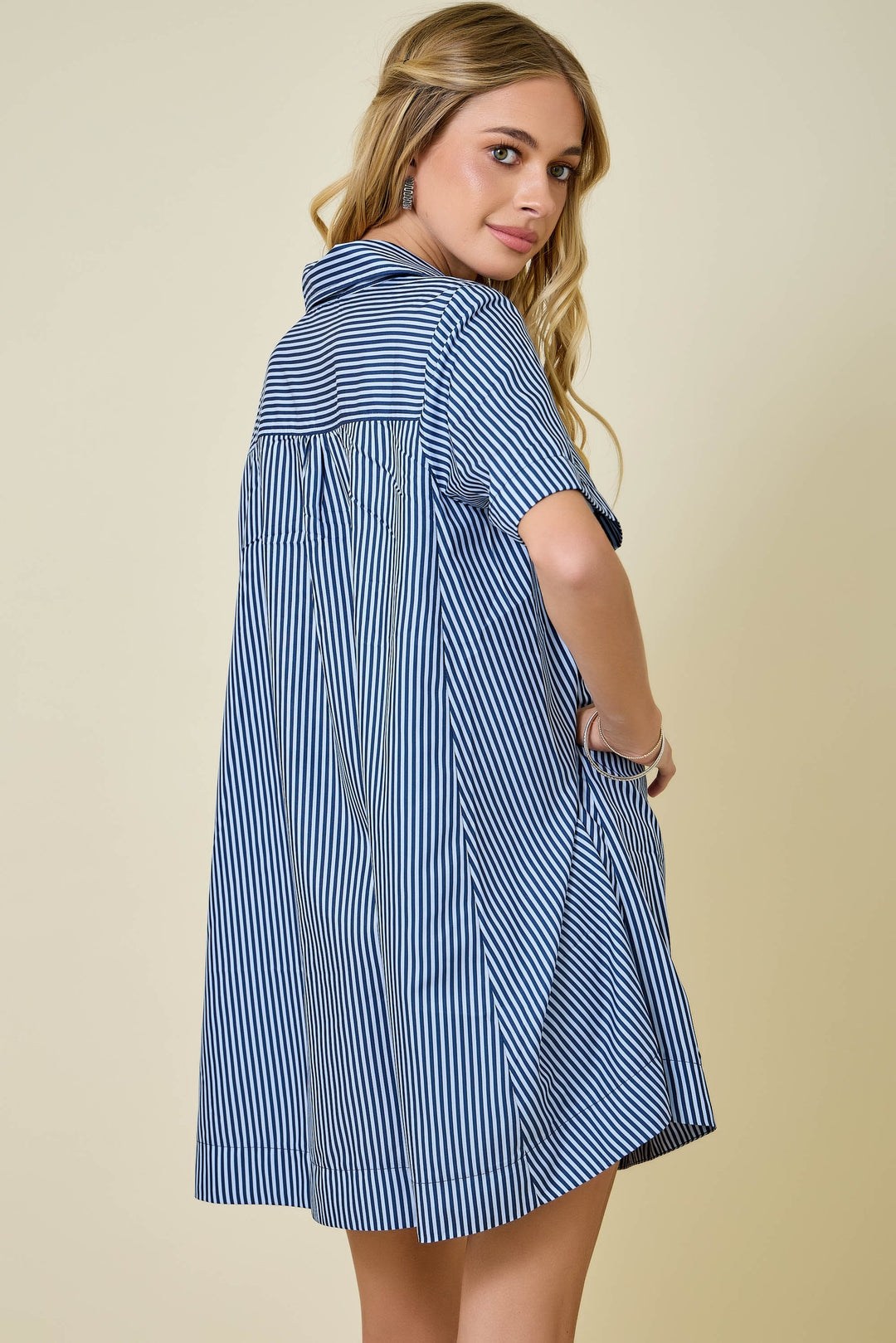 Pinstripe Swing Dress