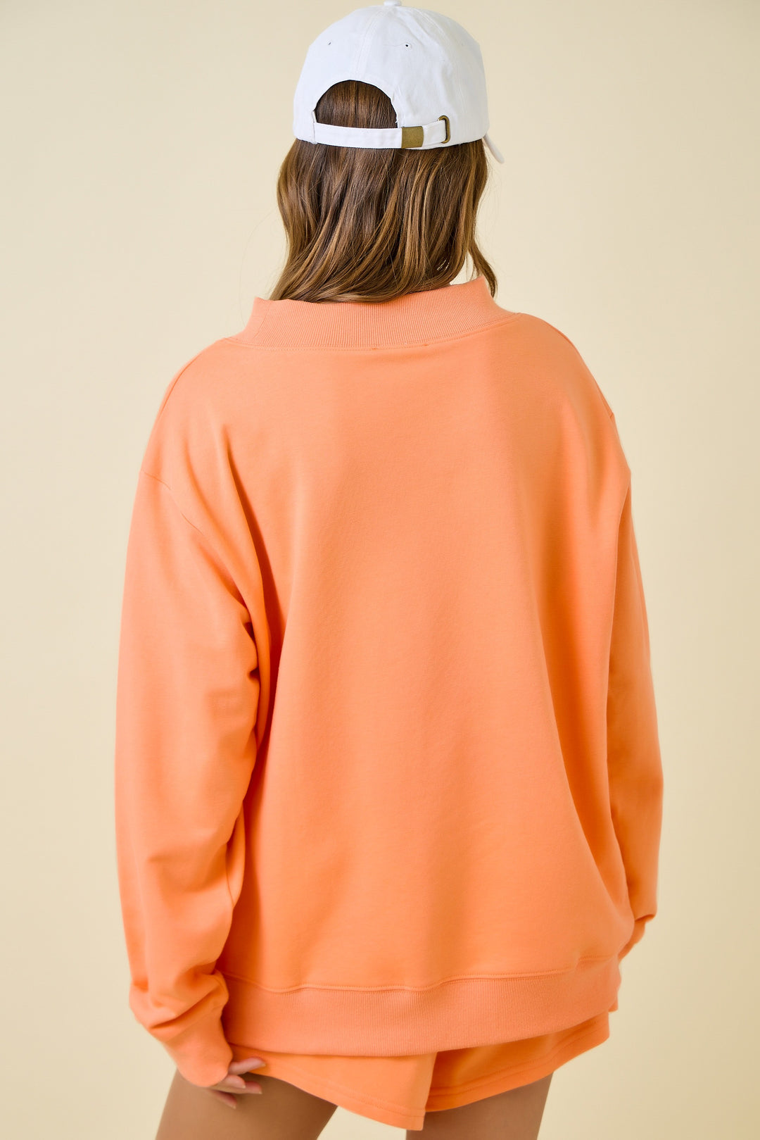 Cantaloupe Mock-Neck Terry Sweatset