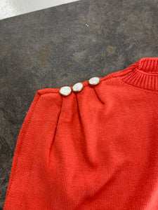 Crimson Cap Sleeve Sweater