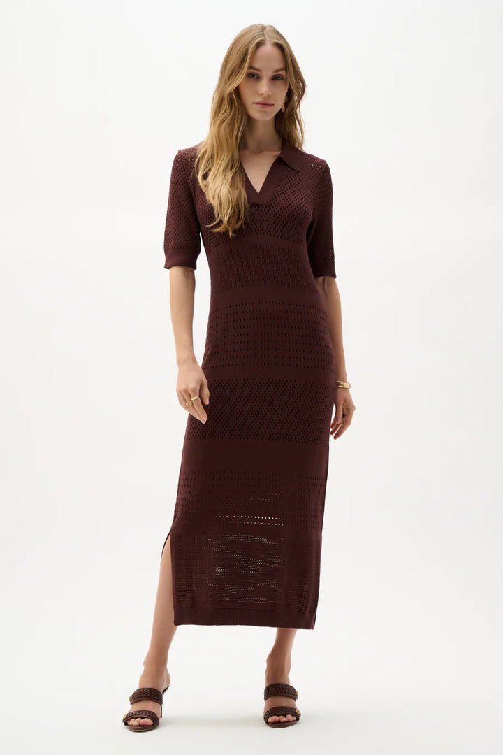 Mahogany Knit Sweater Dress