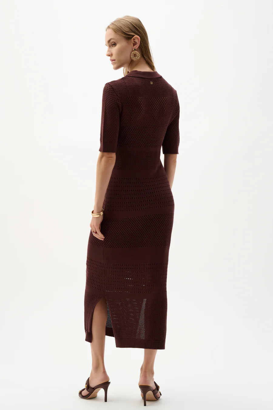 Mahogany Knit Sweater Dress