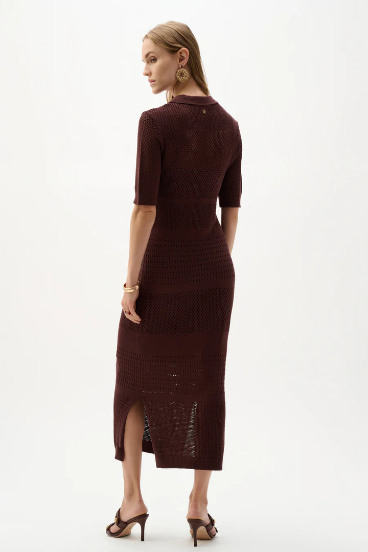 Mahogany Knit Sweater Dress