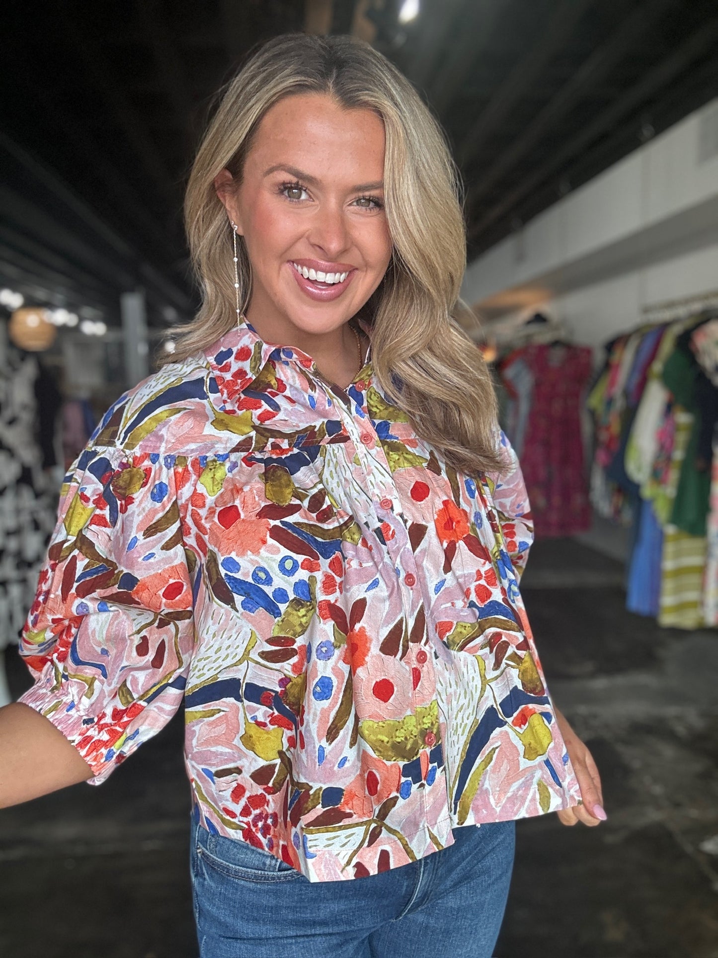 Picasso Floral Blouse