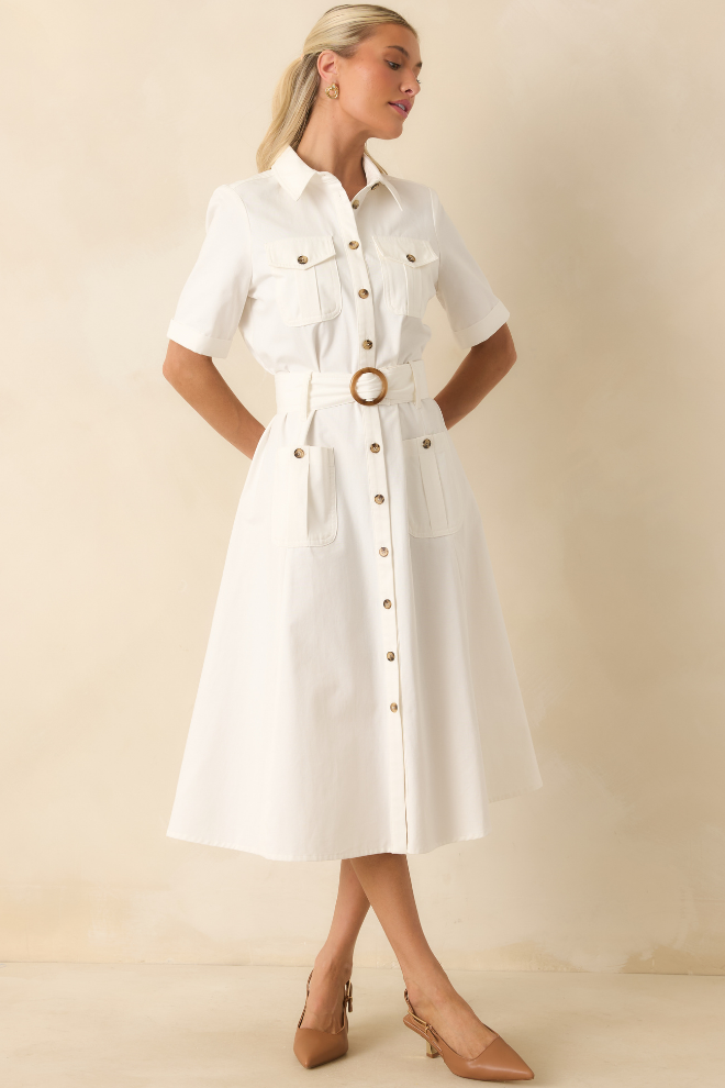 White Sands Belted Dress