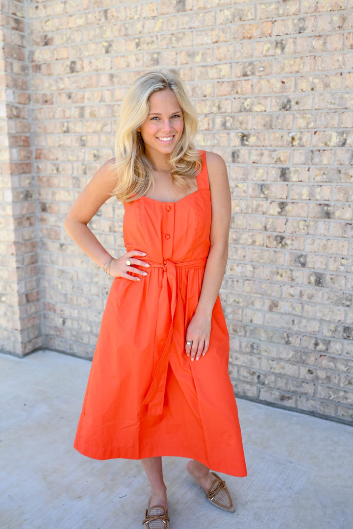 Classic Poplin Midi Dress