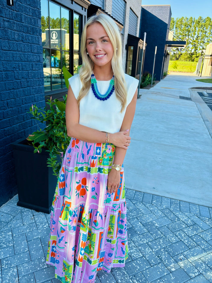 Artist Floral Maxi Skirt