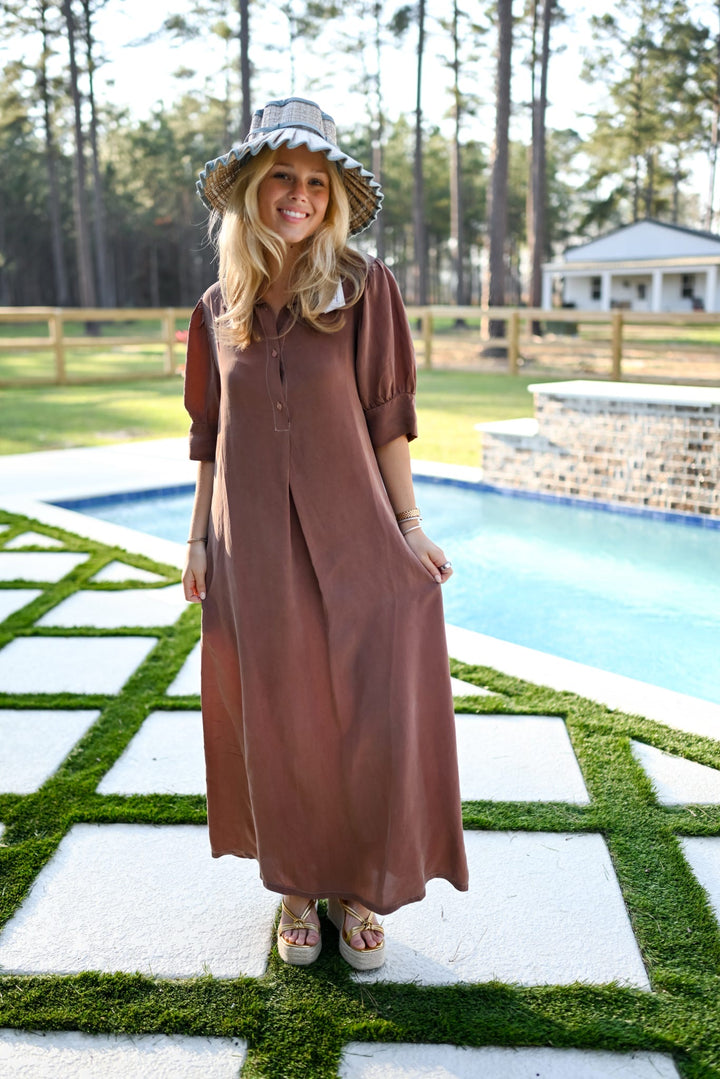 Tan Noelle Maxi Dress