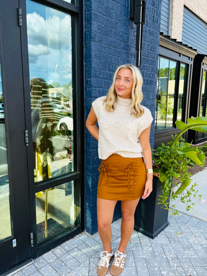 Sienna Twill Bow Skirt