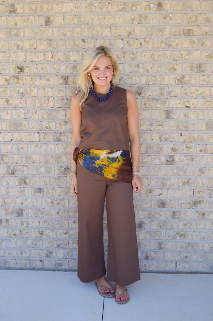 Brown Denim Pants