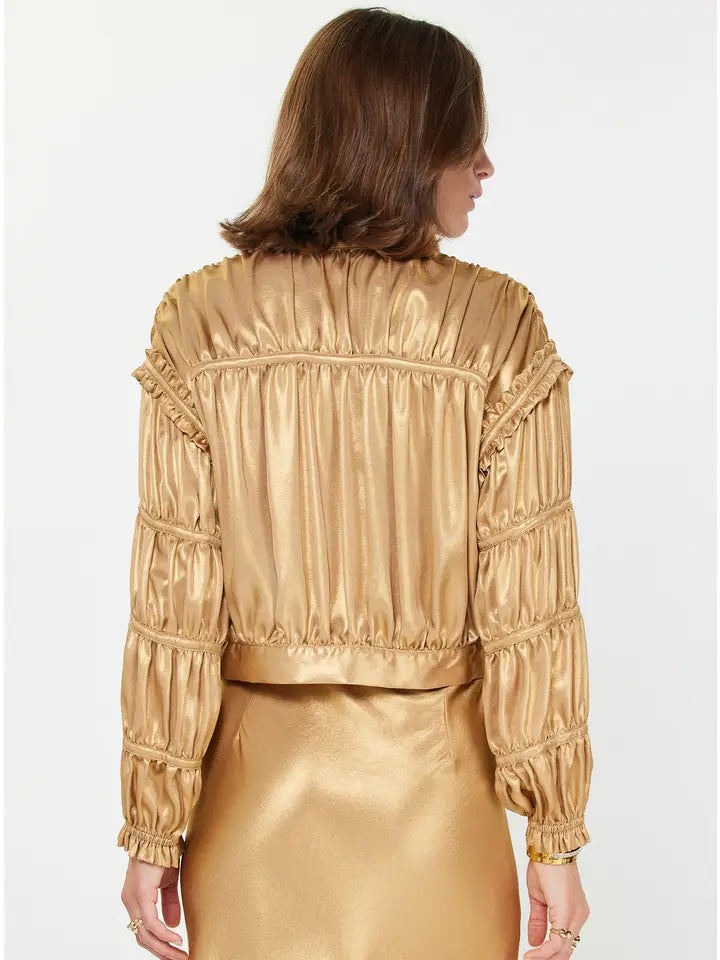 Shirring Detail Short Jacket