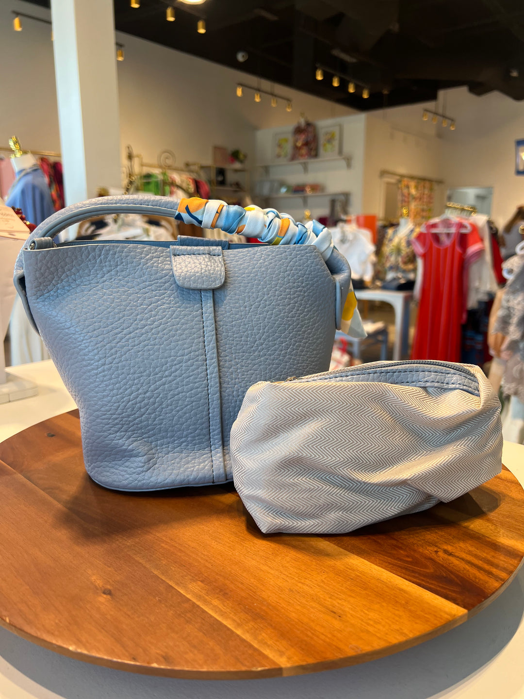 The Santorini Purse in Blue