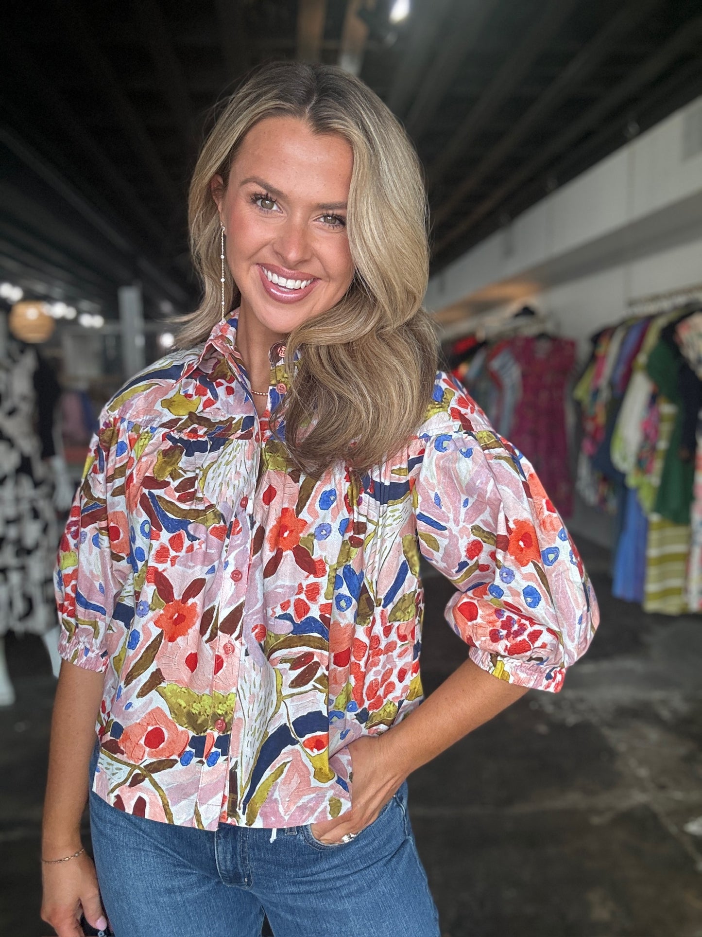 Picasso Floral Blouse