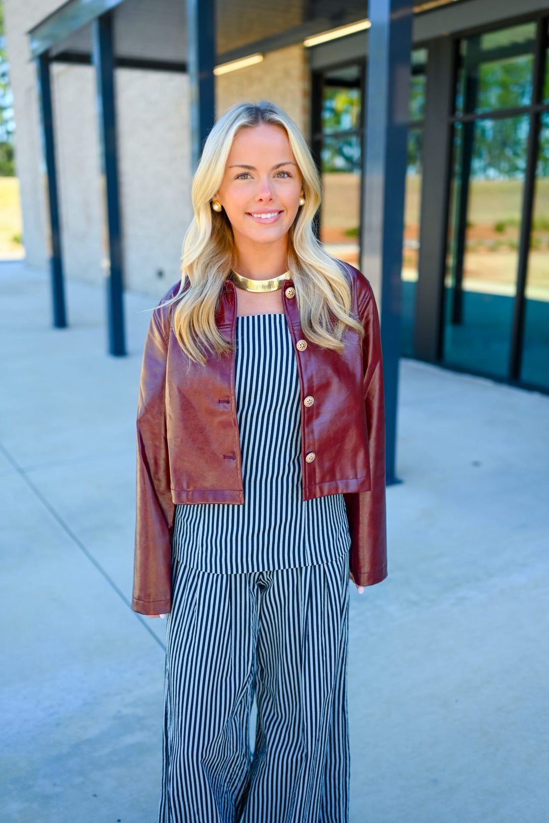 Midtown Striped Pant Set