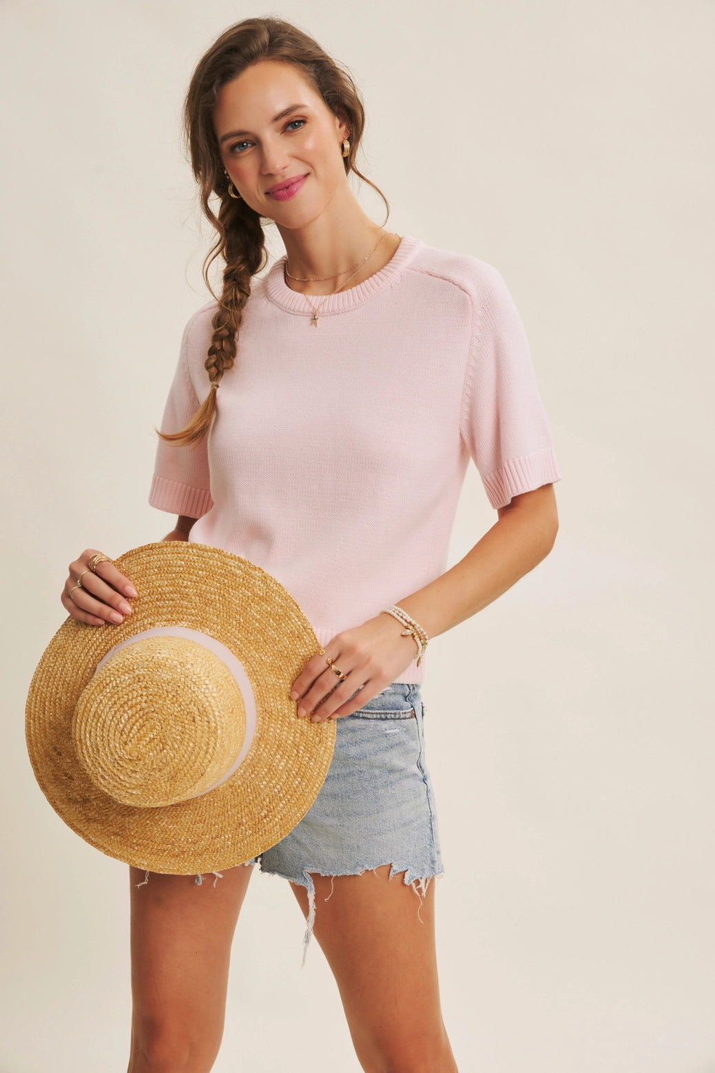 Peony Pink Essential Soft Sweater