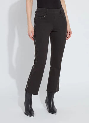 Jordane Studded Ankle Baby Boot Pant in Black