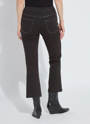 Jordane Studded Ankle Baby Boot Pant in Black