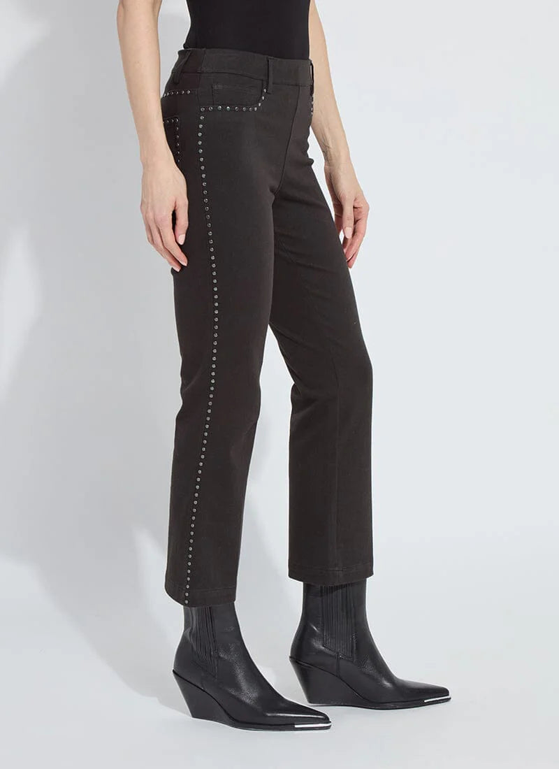 Jordane Studded Ankle Baby Boot Pant in Black