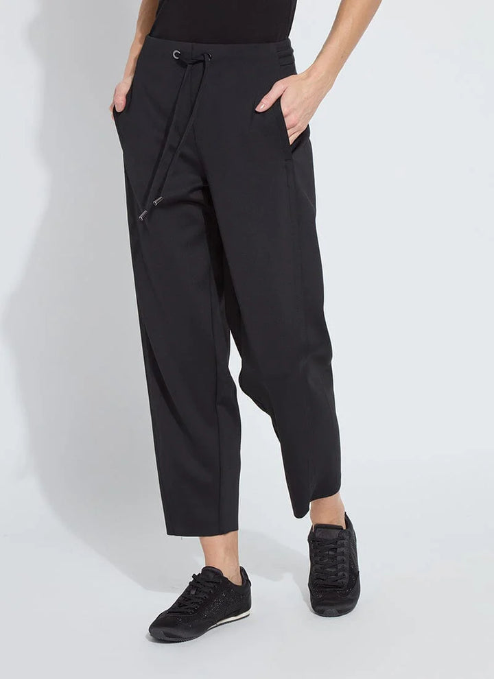 Desi Neoprene Barrel Jogger in Black