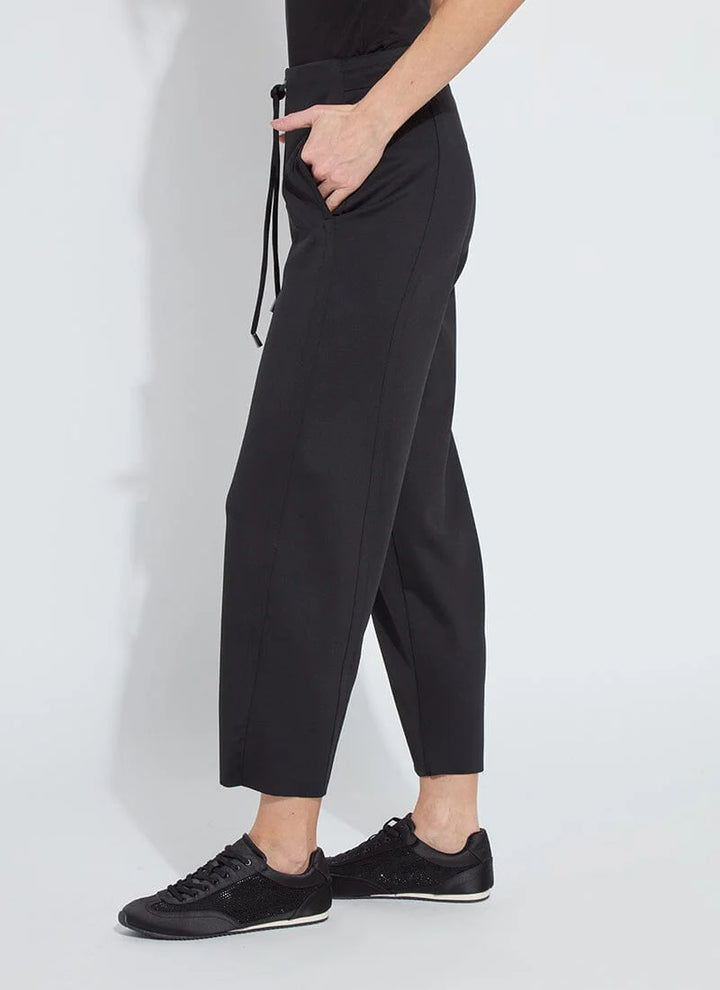 Desi Neoprene Barrel Jogger in Black