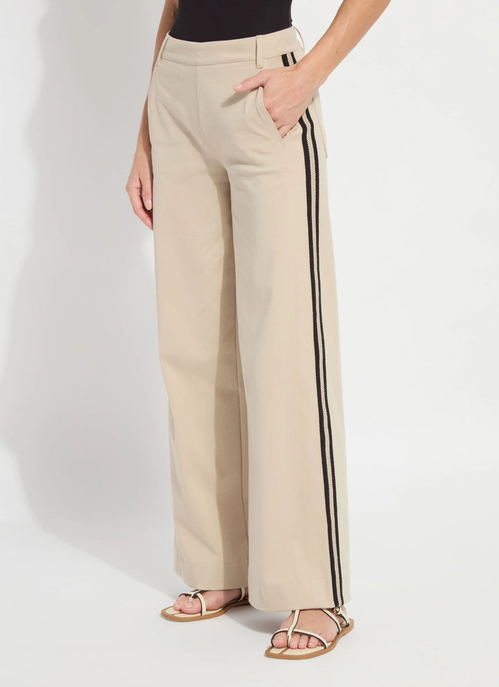Brinne Side Stripe Trouser in Crisp Khaki