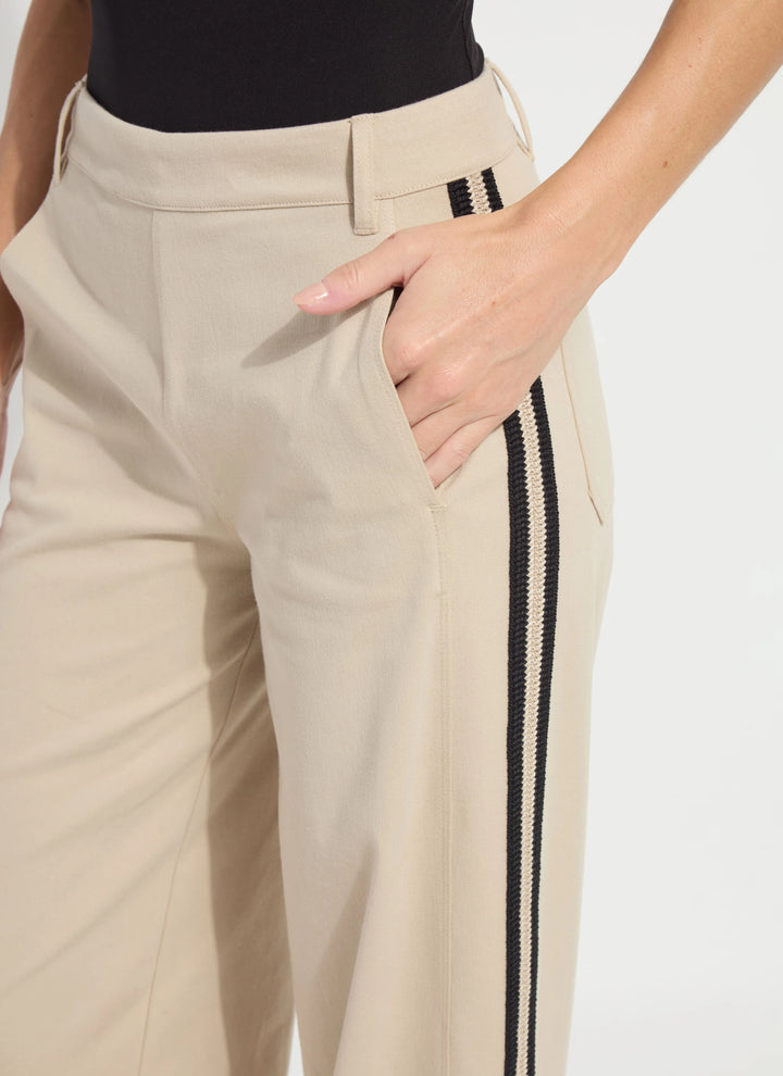 Brinne Side Stripe Trouser in Crisp Khaki