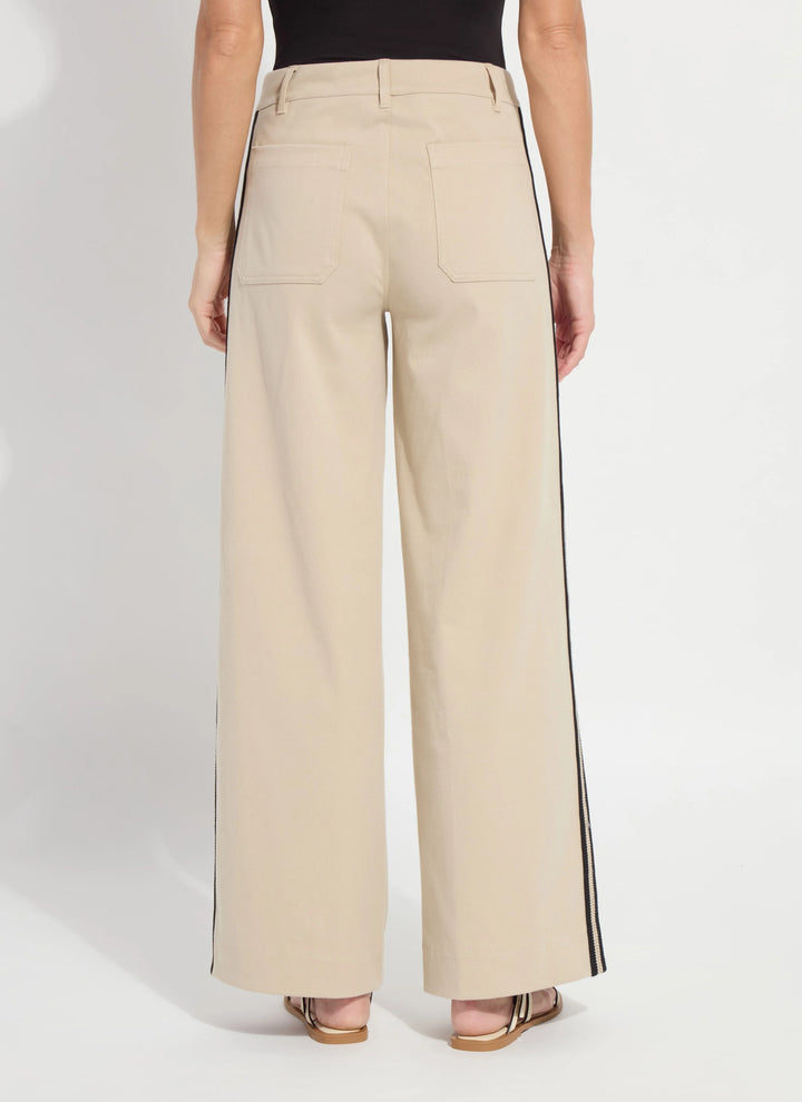 Brinne Side Stripe Trouser in Crisp Khaki