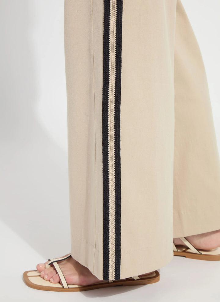 Brinne Side Stripe Trouser in Crisp Khaki