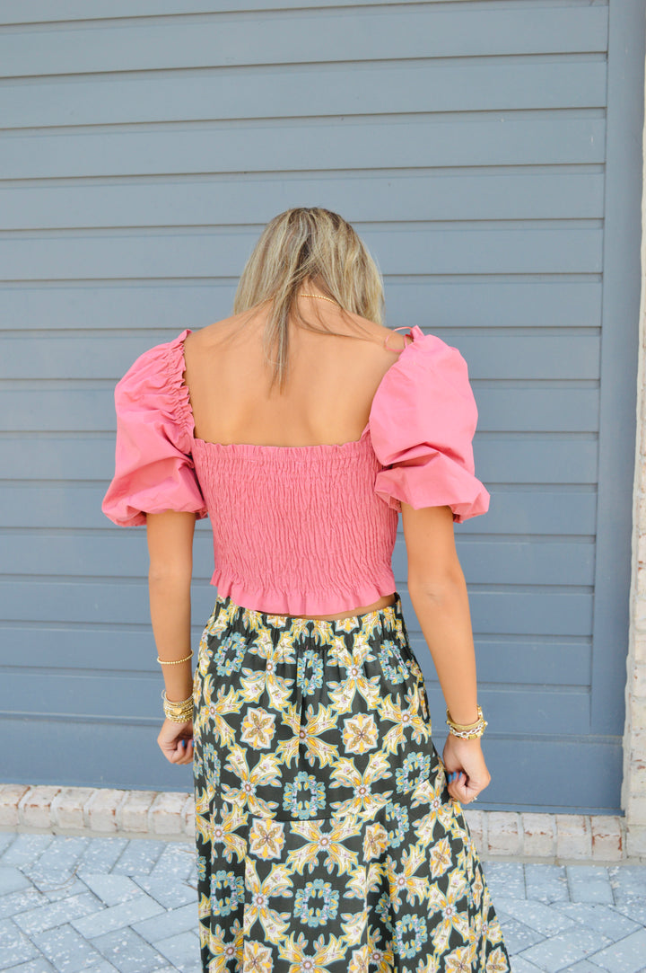 Luxe Trellis Maxi Skirt