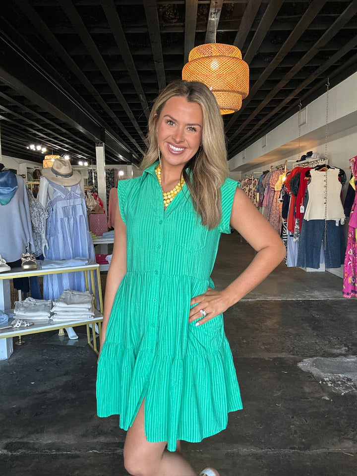 Green Shirt Dress