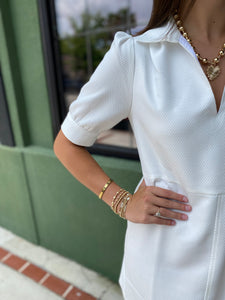 White Collar Dress