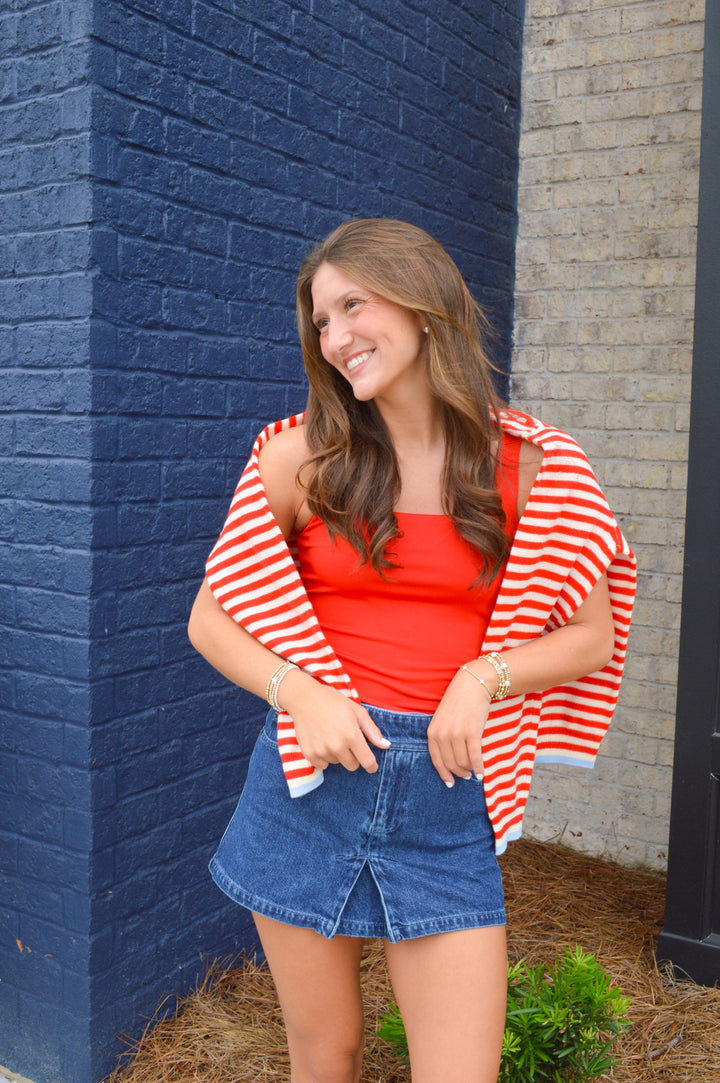 Red Striped Sweater