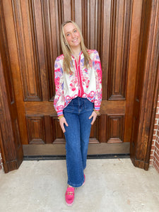 Pink Floral Blouse