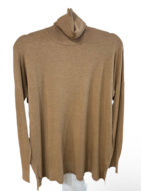 Camel Turtleneck Sweater