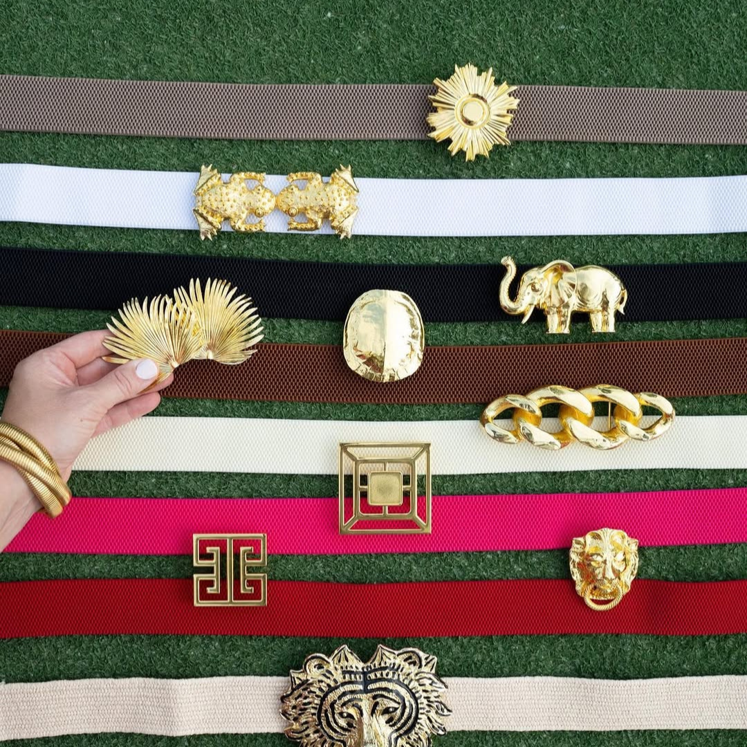 Gold Trojan Horse Interchangeable Artisan Metal Belt Buckle