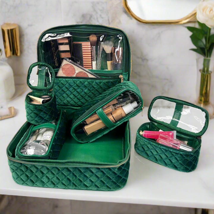 Mini Diva Makeup Case - Emerald Velvet