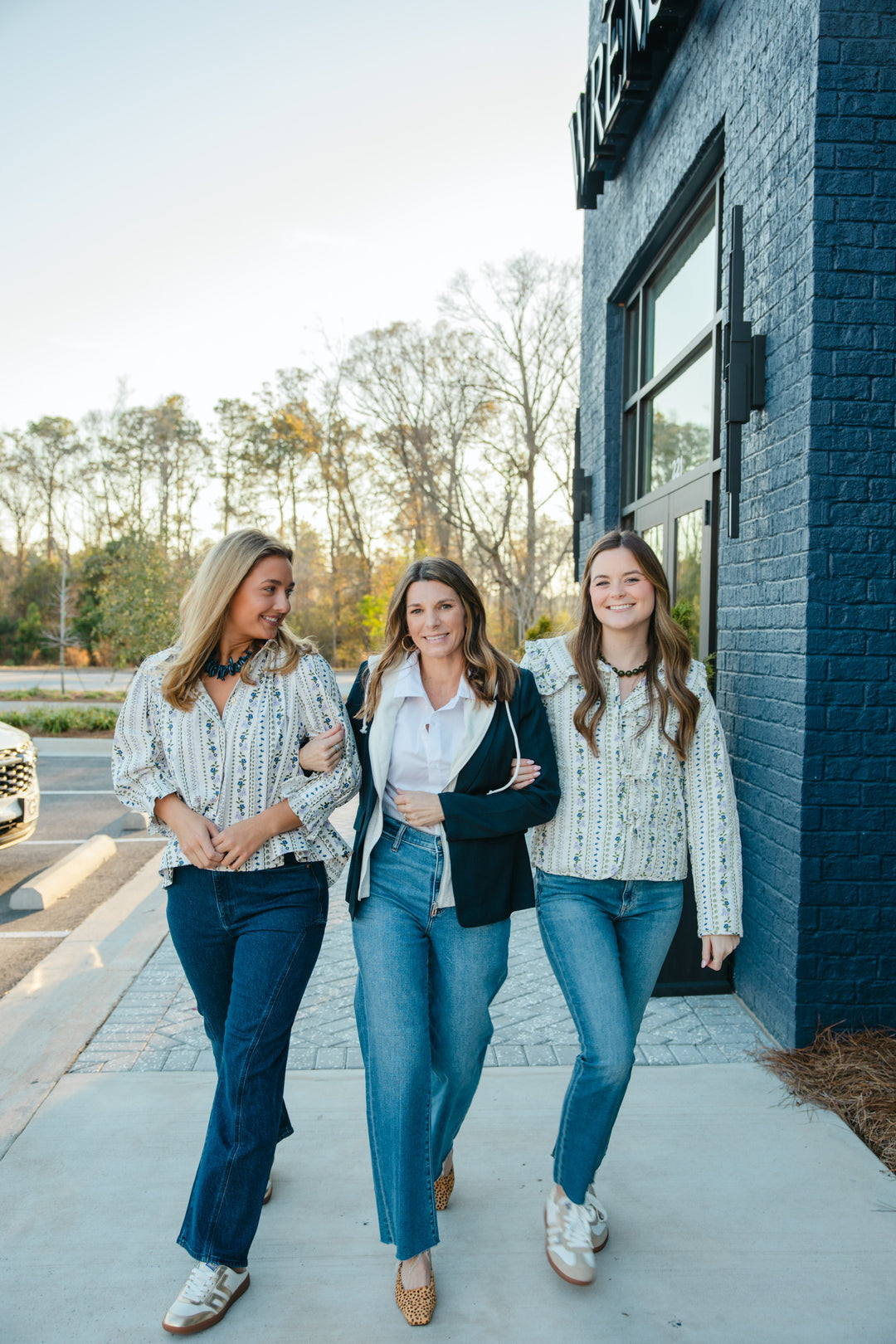 French Floral Long Sleeve Top