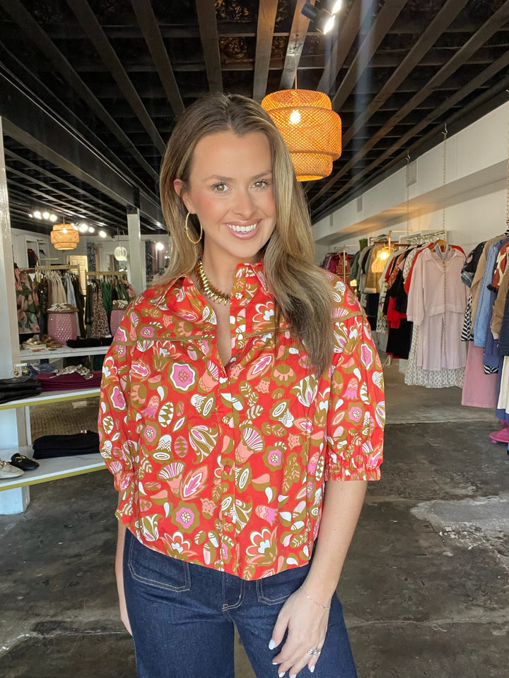 Harvest Round Yoke Blouse