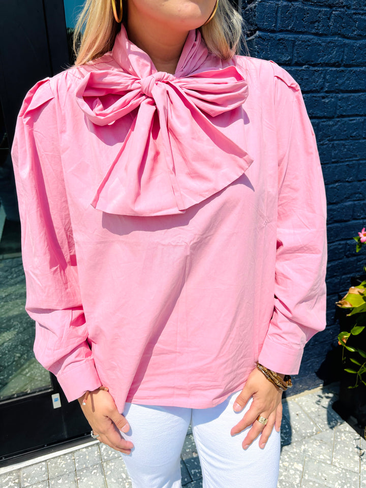 Pink Bow Tie Top