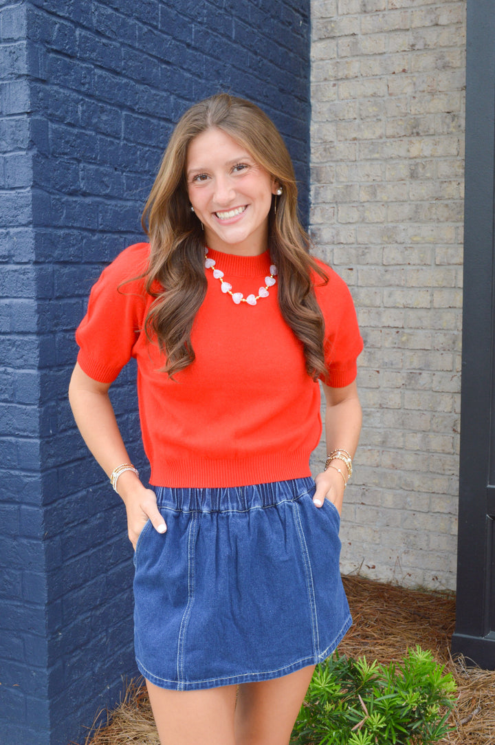 Denim Stretch Skort