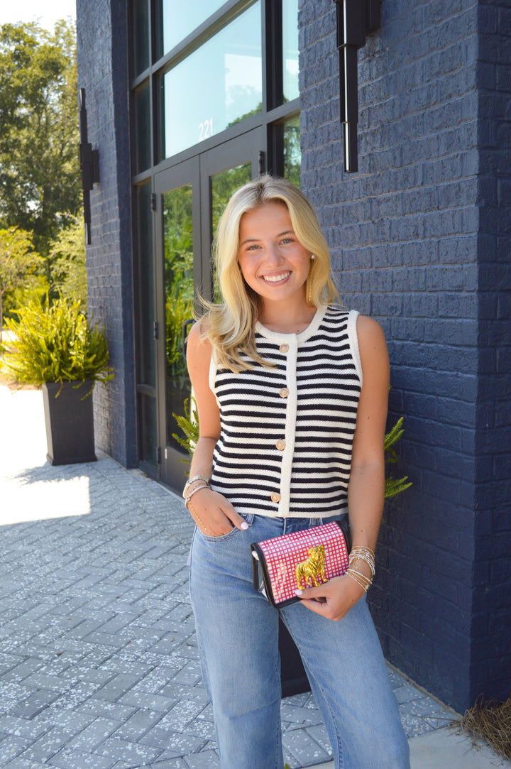 Manon Stripe Sweater Vest