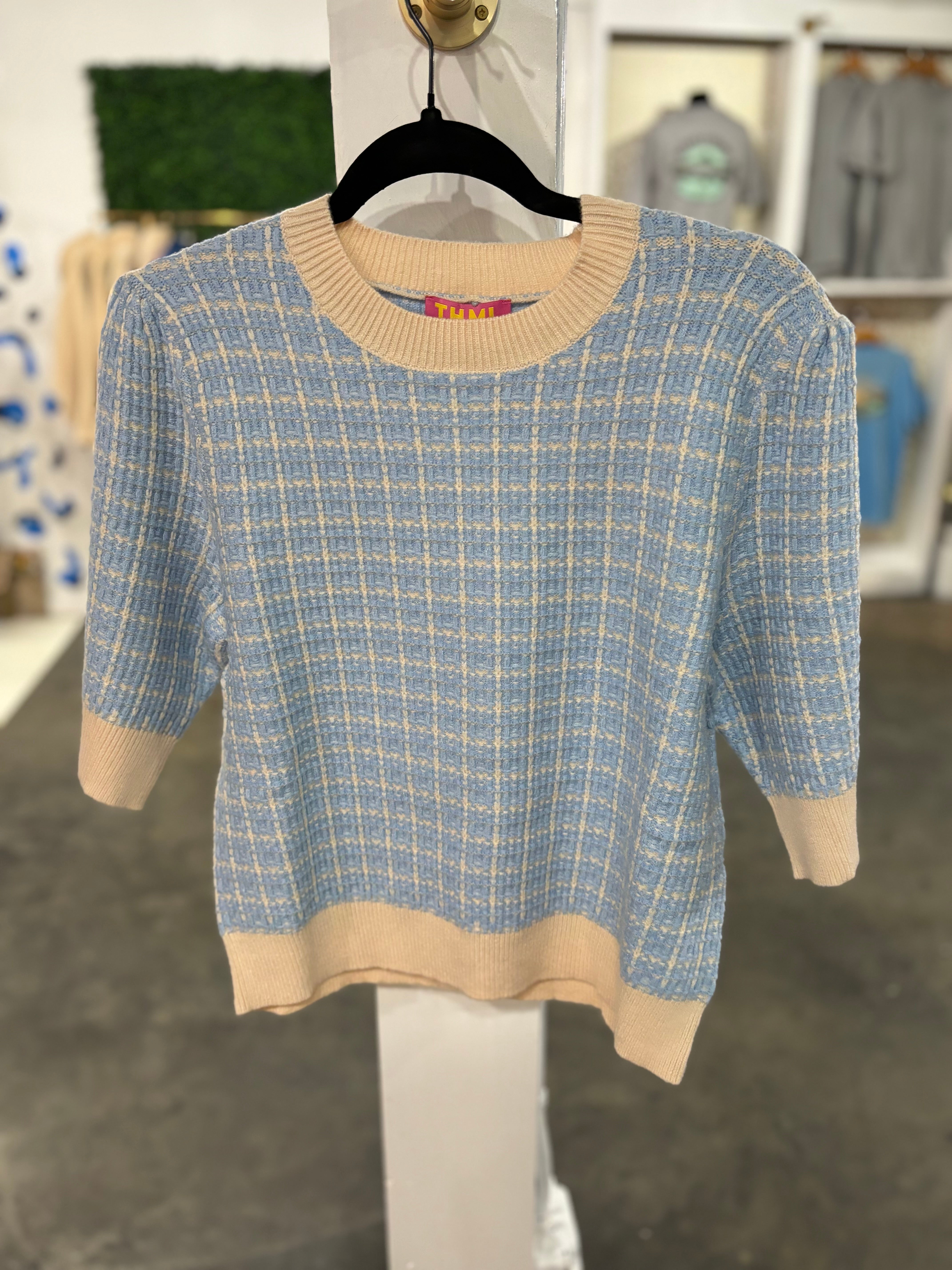 Sky Blue Knit Top