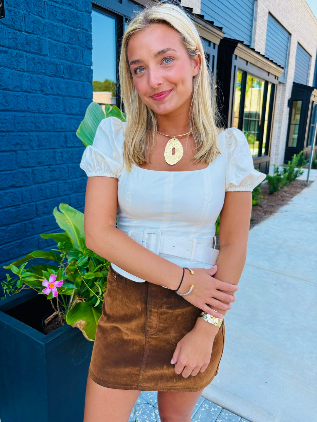 Stash Skirt in Cognac - Daze Denim