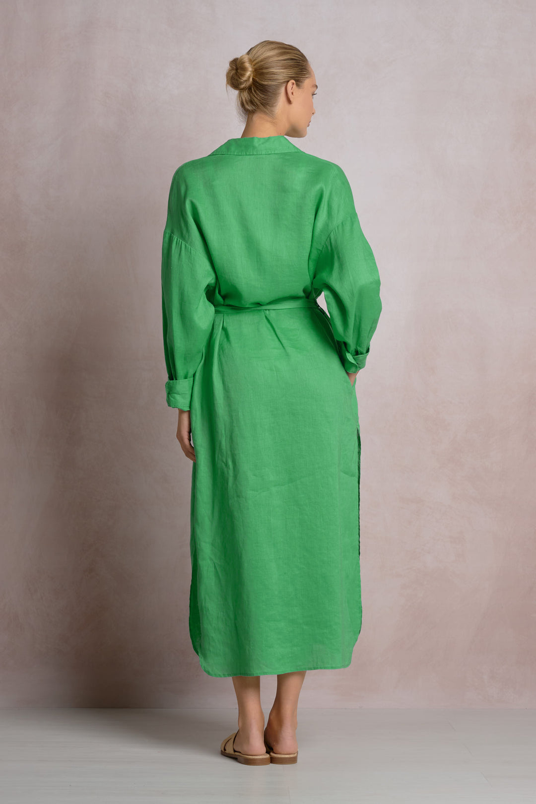 Solid Maxi Shirt Dress