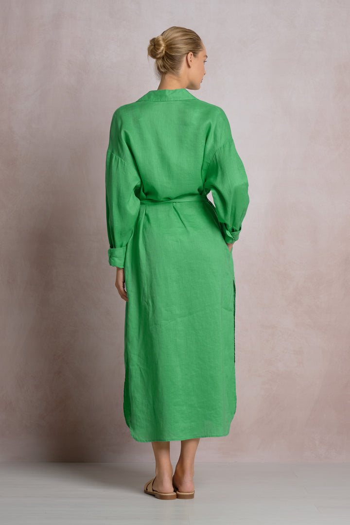 Solid Maxi Shirt Dress