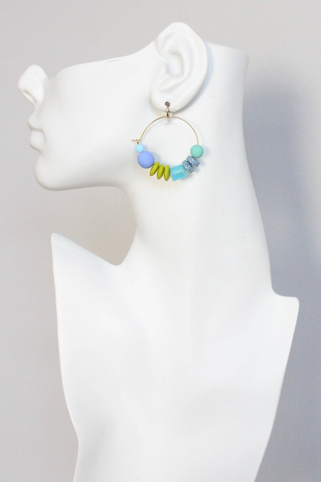 Glass Hoop Earrings